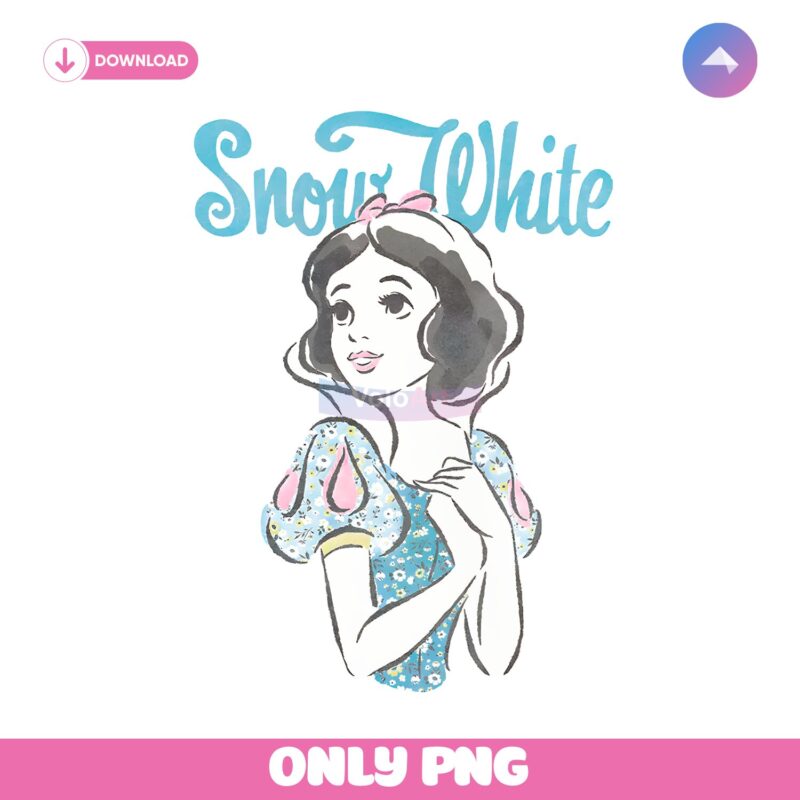 Vintage Disney Snow White Pastel Color PNG