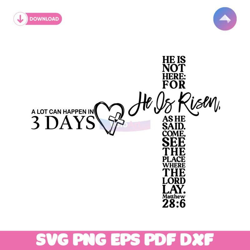 A Lot Can Happen In 3 Days He Is Not Here Svg