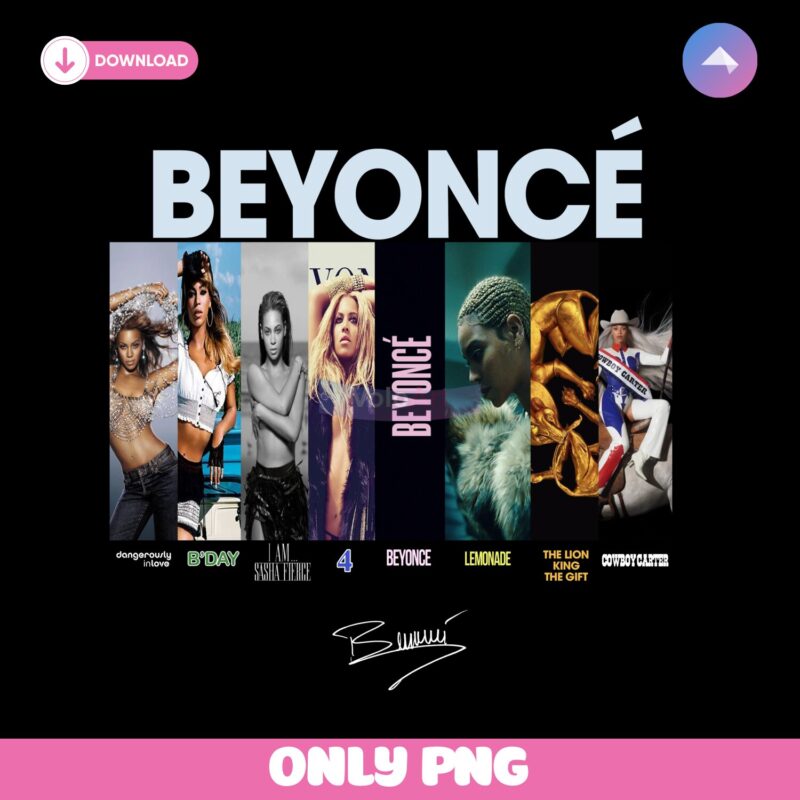 Beyonce Cowboy Carter Album With Signature Png