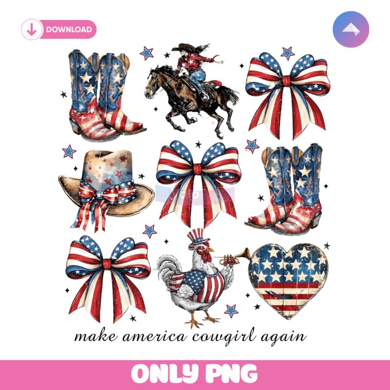 Coquette Bow Patriotic Preppy American Flag Bow Png