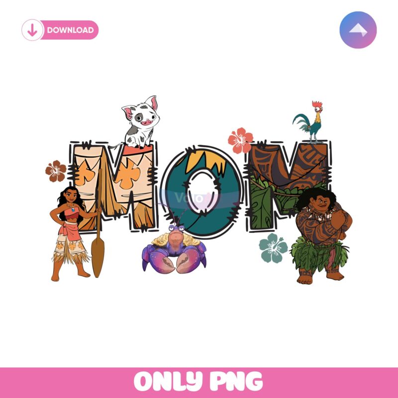 Disney Mom Princess Moana Family Maui Png