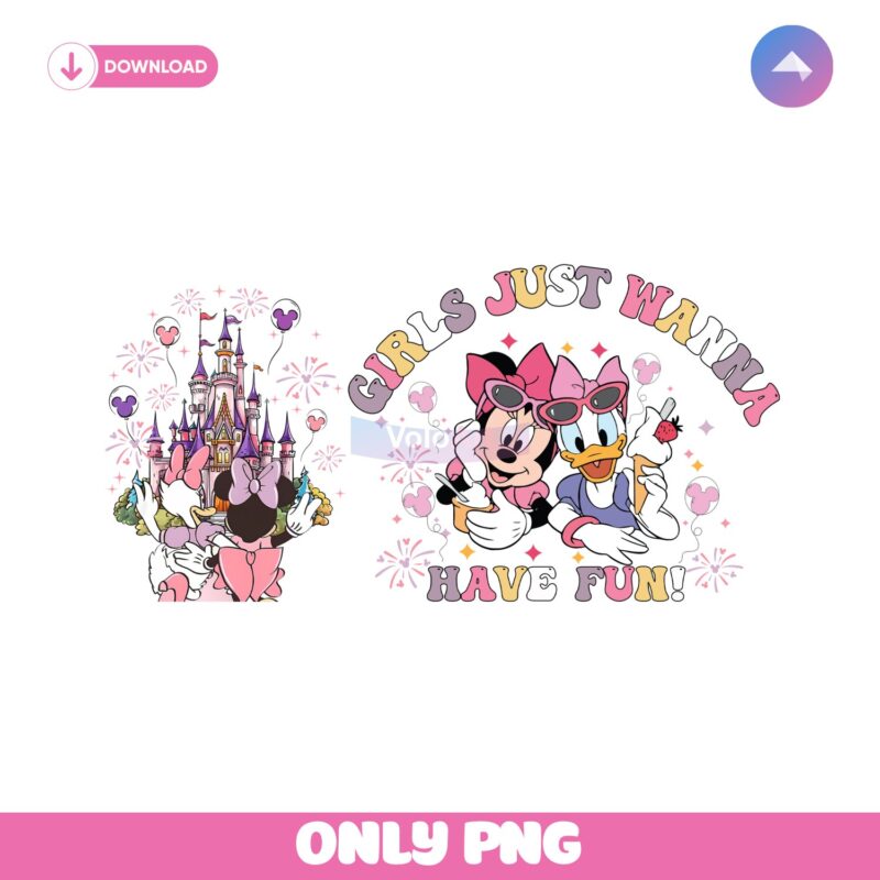 Girls Just Wanna Have Fun Disney Minnie Daisy Png