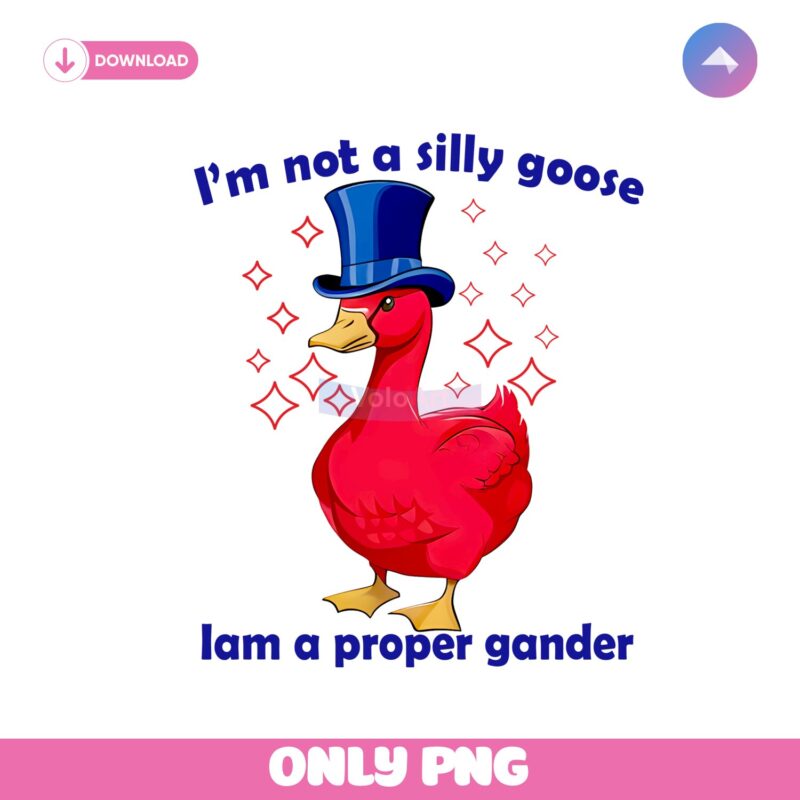I Am Not A Silly Goose I Am A Proper Gander Png