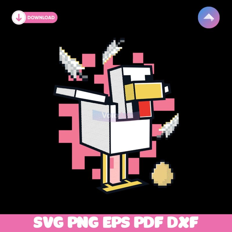 Minecraft Jolly Mobs Chicken Video Game Svg