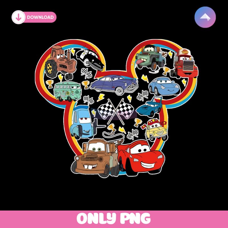 Pixar Cars Disney Lightning McQueen Mickey Head Png