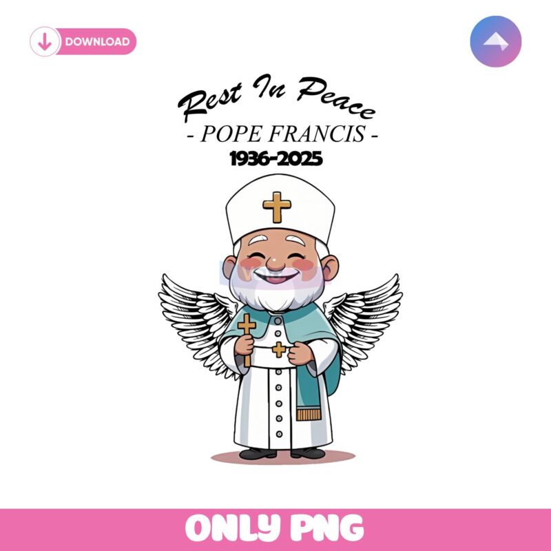 Pope Francis Rest In Peace 1936-2025 Png