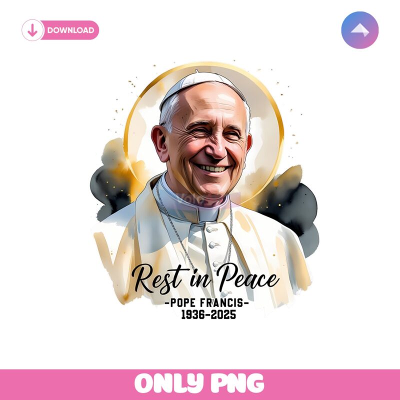 Rip Pope Francis Memorial Tribute 1936 2025 Png