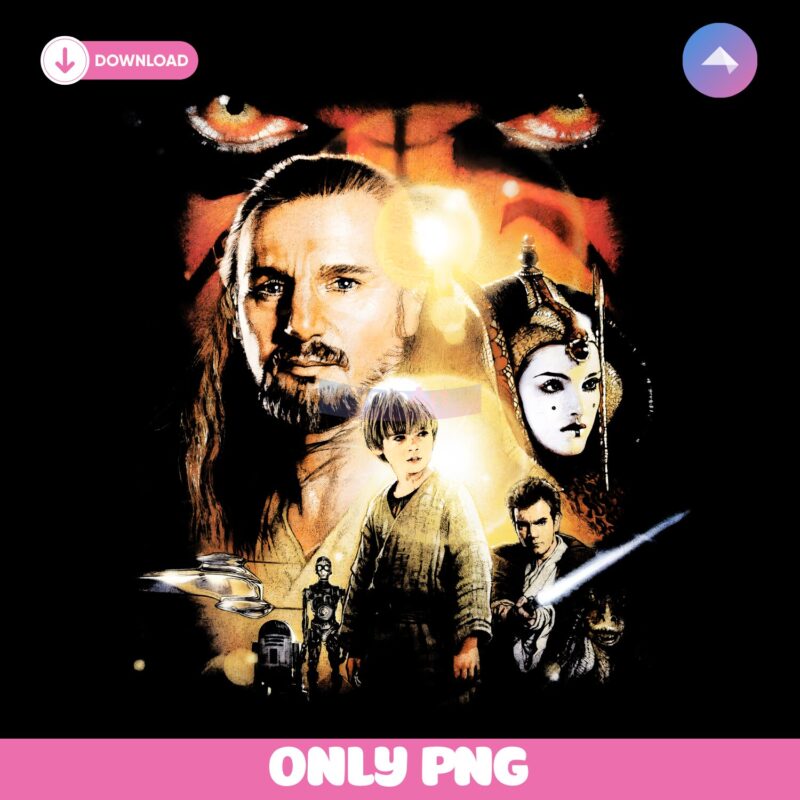 Star Wars Episode I The Phantom Menace Vintage Art PNG