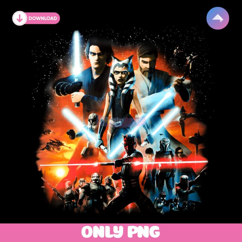 Star Wars The Clone Wars Heroes And Villains Silkscreen PNG