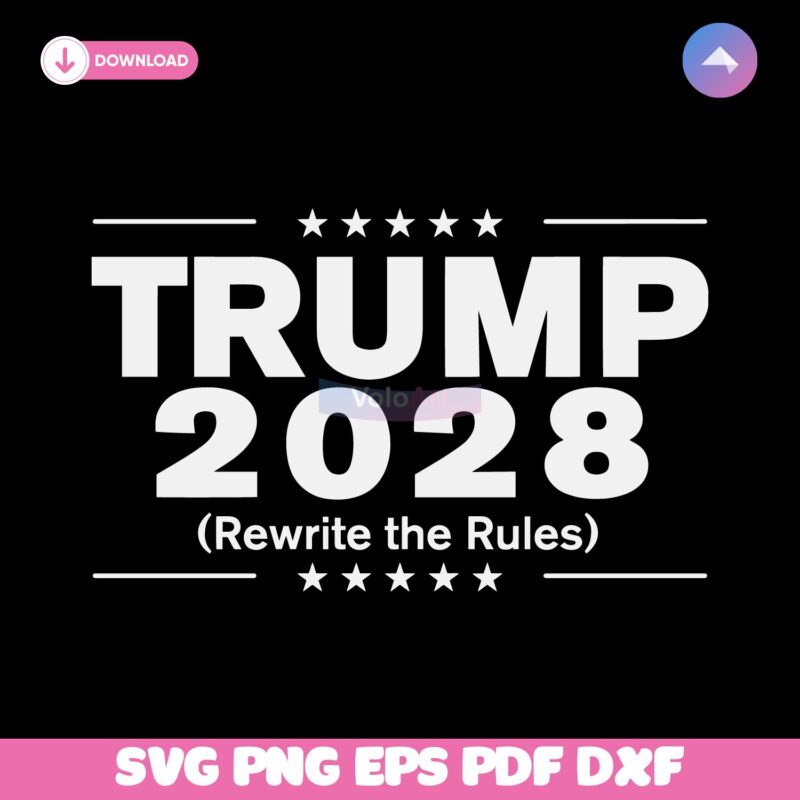 Trump 2028 Rewrite The Rules SVG