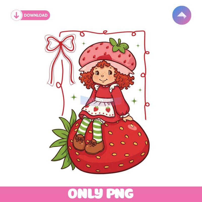 Berry Sweet Coquette Strawberry Girl PNG