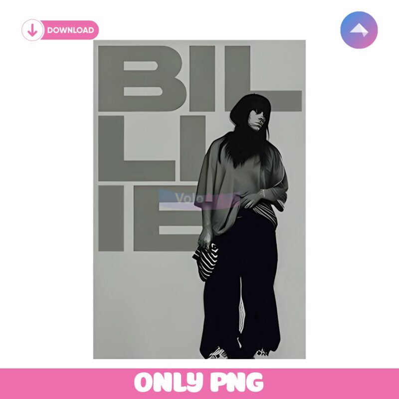 Billie Eilish Music Poster PNG Instant Download