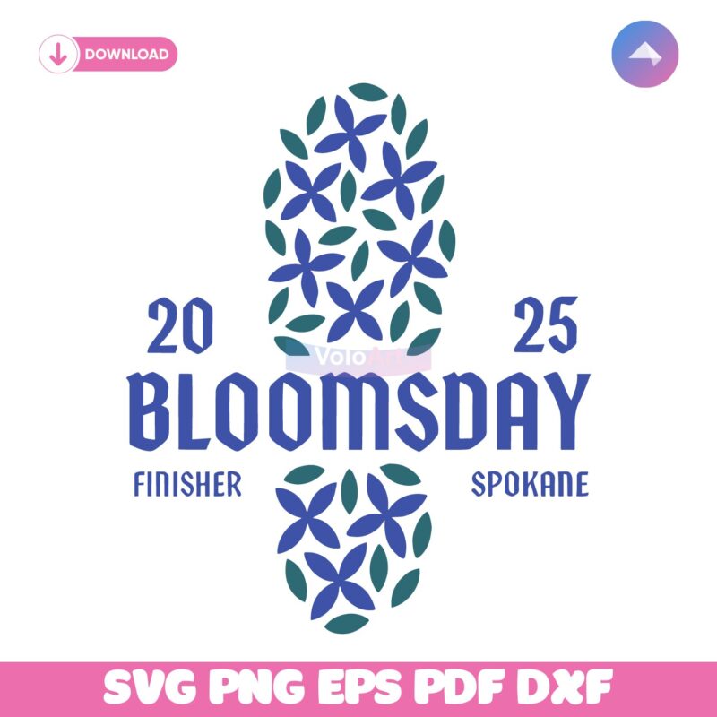 Bloomsday 2025 Finisher Spokane SVG Instant Download