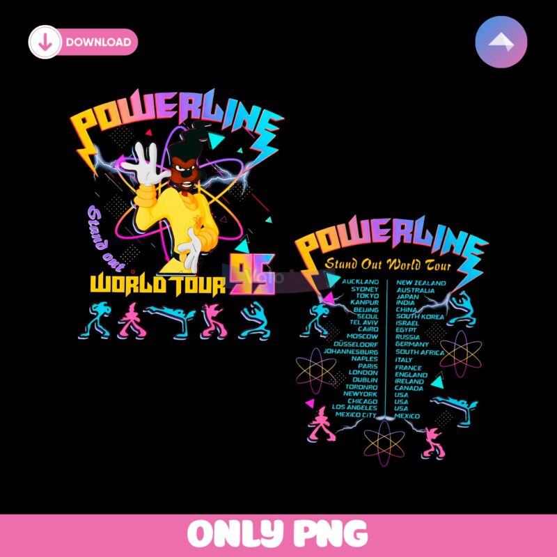 Disney A Goofy Movie Powerline Stand Out World Tour PNG