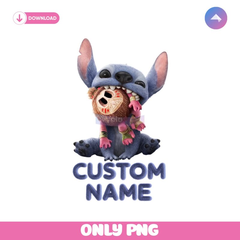 Disney Cute Stitch Custom Name PNG