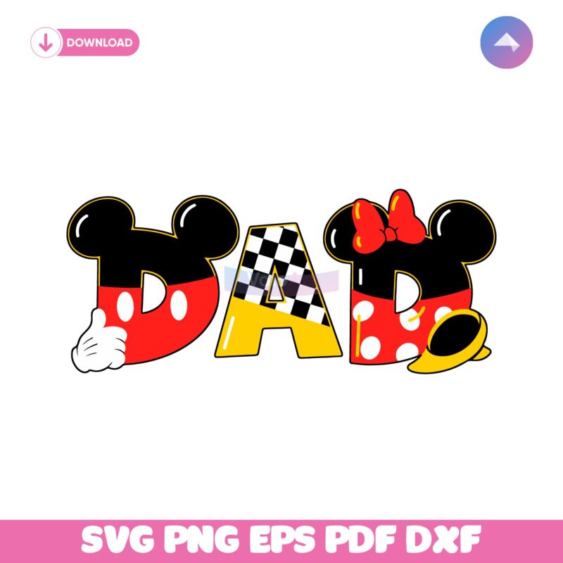 Disney Dad Of The Club A Mickey And Minnie SVG