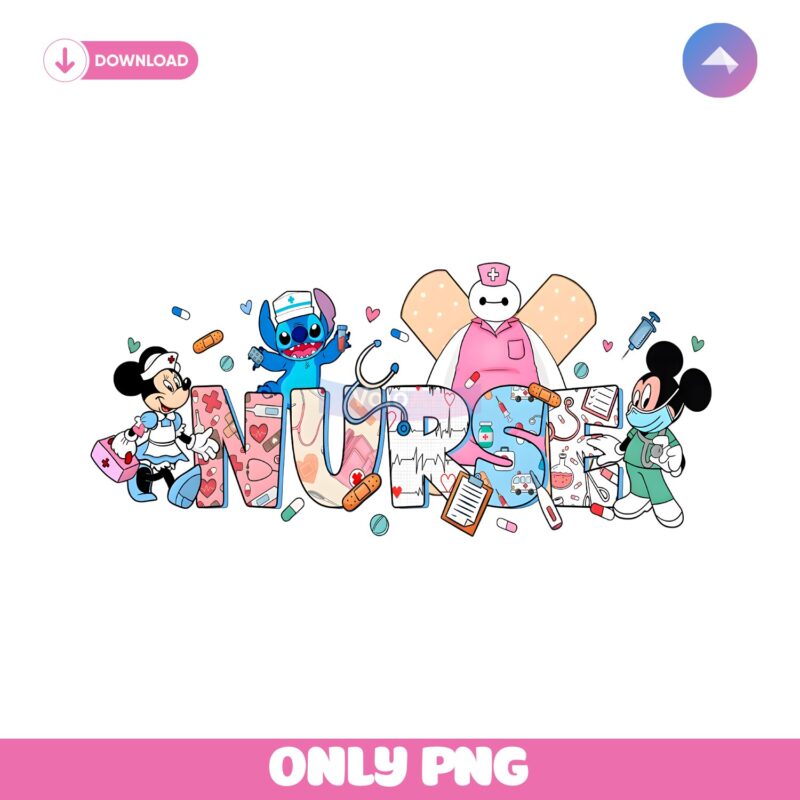 Disney Nurse Stitch Nursing Minnie Nurse Week PNG