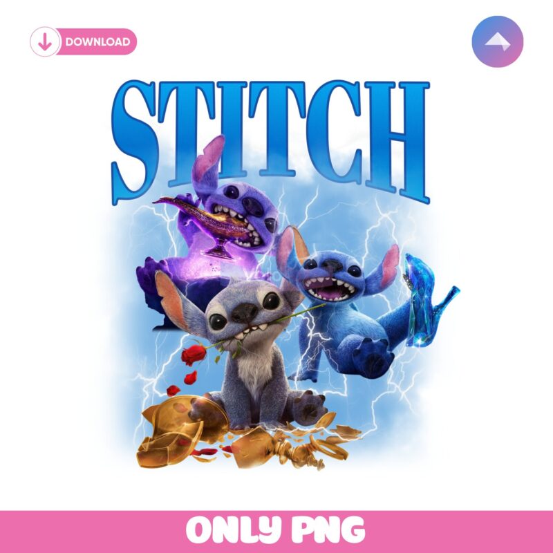 Funny Blue Alien Disney Stitch Electric Cartoon PNG