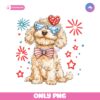 Goldendoodle Usa Dog Fourth Of July PNG Sublimation Design