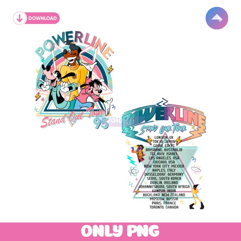 Goofy Movie Powerline Max Roxanne Disney World Tour PNG