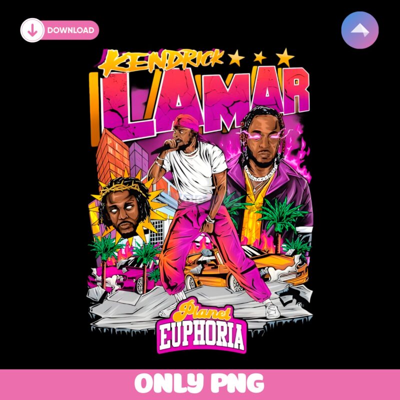 Kendrick Lamar Planet Euphoria PNG Sublimation