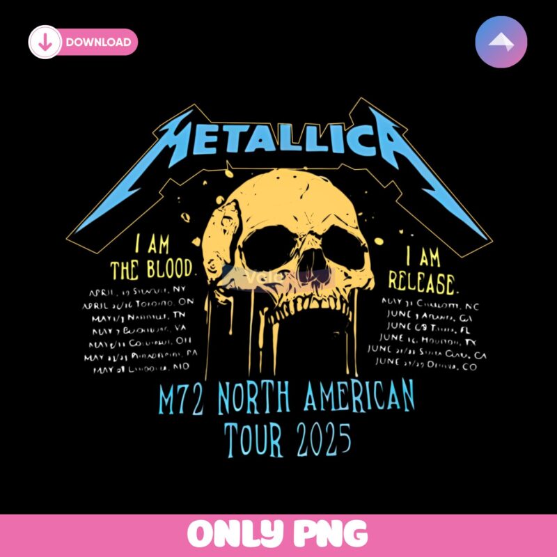 Metallica M72 North American Tour 2025 PNG