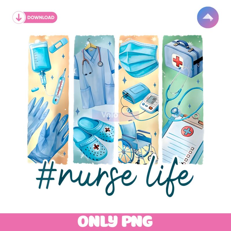Nurse Life Rn Cna Brushstroke PNG Sublimation