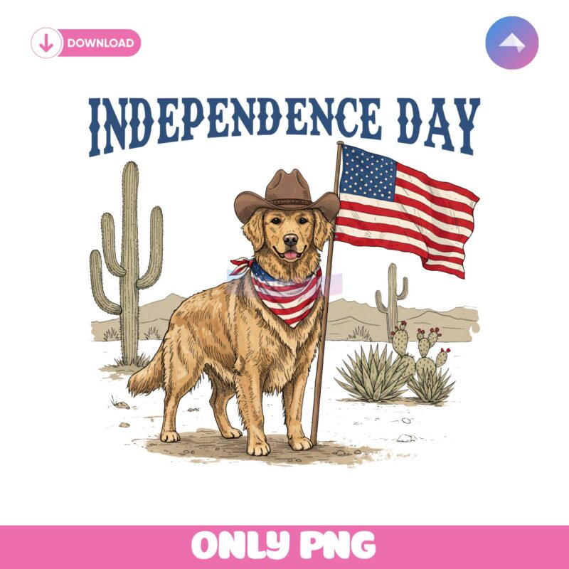 Patriotic Cowboy Dog Independence Day 4Th Of July PNG