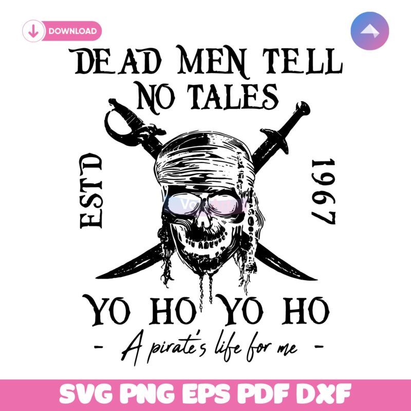 Pirates Of The Caribbean Dead Men Tell No Tales SVG