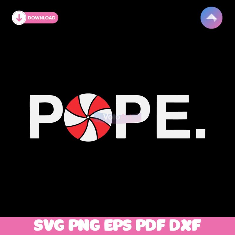 Pope Leo Xiv Pope Peppermint Swirl SVG