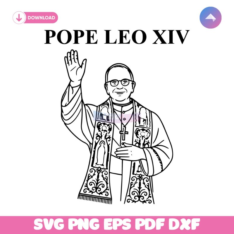 Pope Leo Xiv Robert Prevost New Pope 2025 SVG