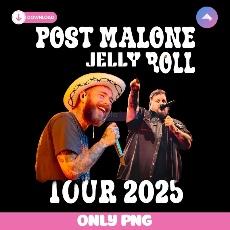 Post Malone With Jelly Roll Tour 2025 PNG