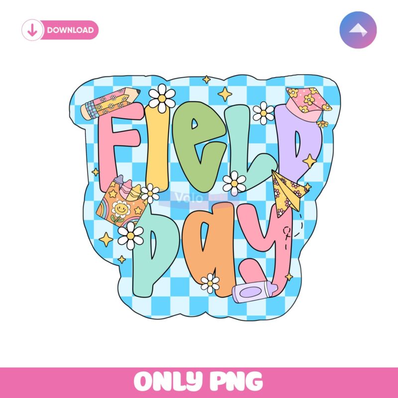 Preppy Field Day Teacher Volunteer Trendy PNG