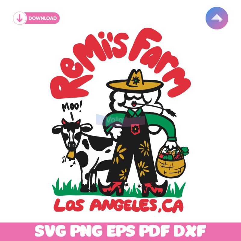 Remi Wolf Los Angeles Ca Cow Moo SVG
