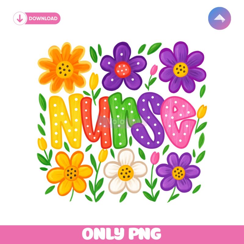 Retro Floral Nurse Life Happy Nurse Week PNG