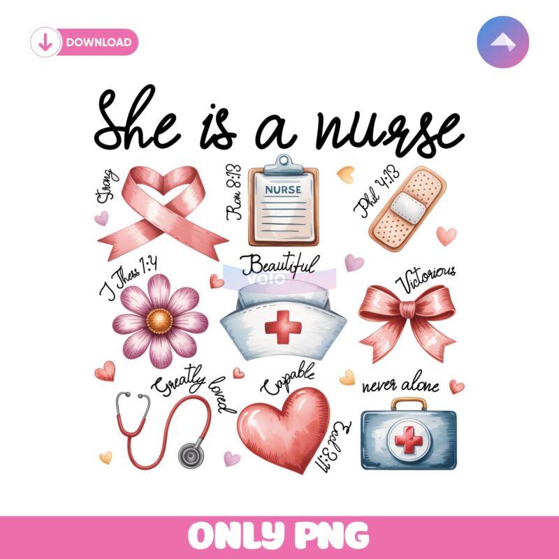 She Is Nurse Religious Nurse Week 2025 PNG