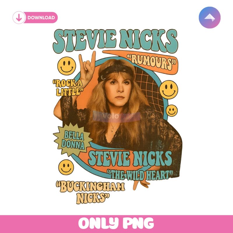Stevie Nicks Retro The Wild Heart Bella Donna PNG
