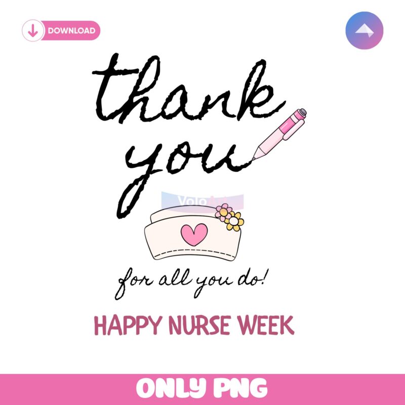 Thank You Nurse Gift Tag Editable PNG
