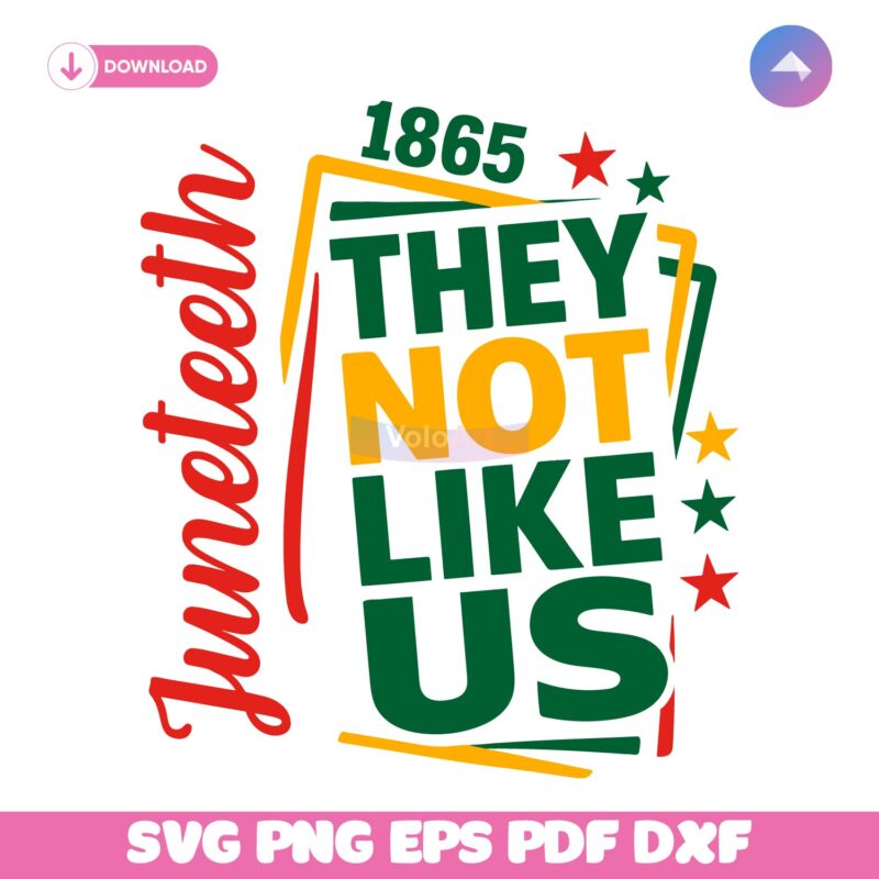 They Not Like Us Juneteenth 1865 SVG Printable