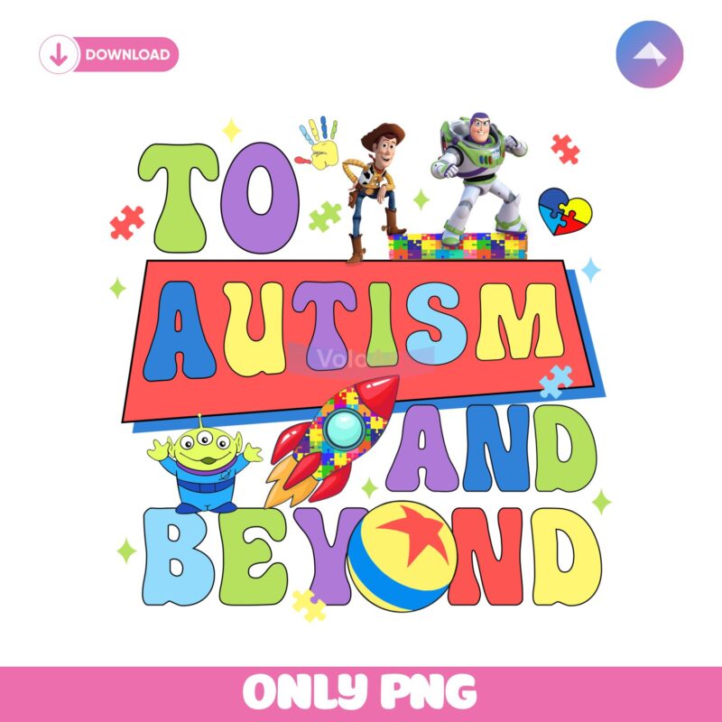 To Autism And Beyond Toy Story Character Puzzle PNG