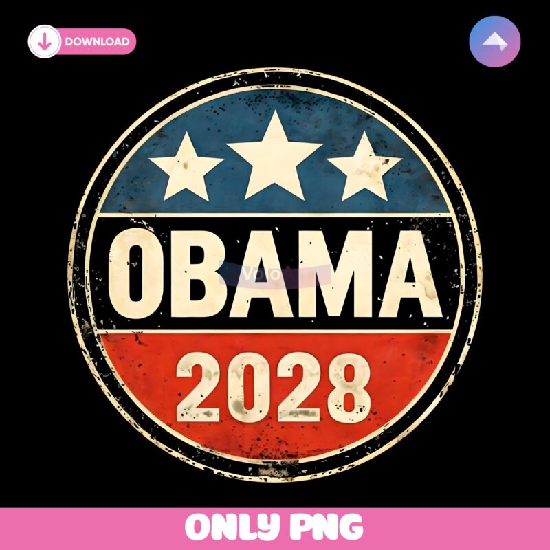 Vintage Barack Obama 2028 Political Png Sublimation