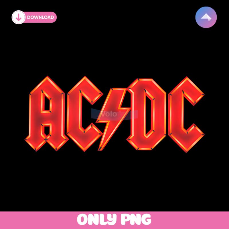 Acdc Power Up Logo Classic Rock Band PNG