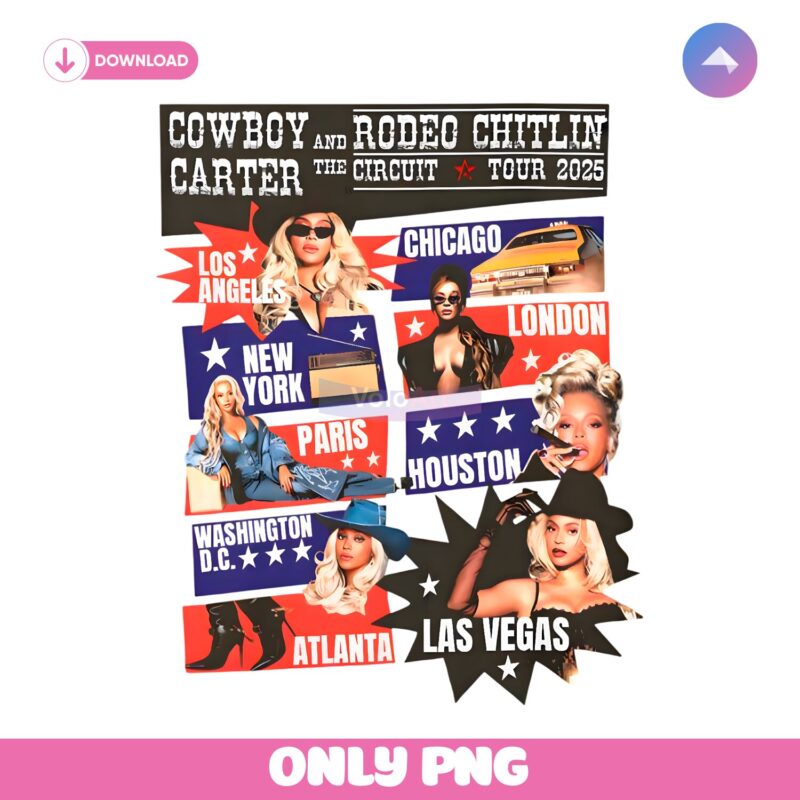 Beyonce Cowboy Carter 2025 Tour Digital Download PNG