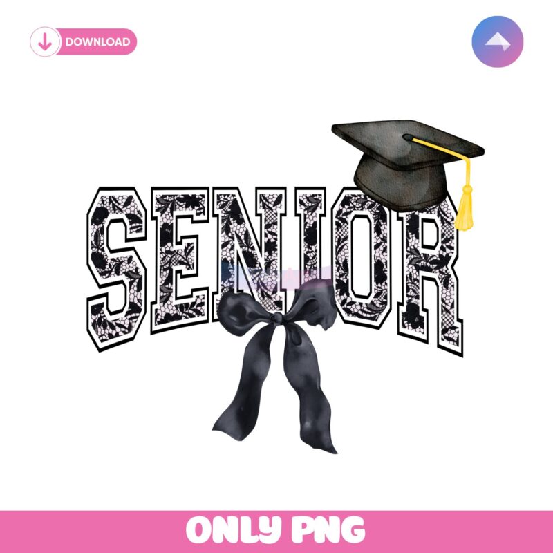 Black Floral Senior Graduation Last Day Of School PNG