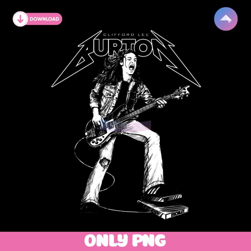 Cliff Burton Live Tribute Long Sleeve Shirt Morley Pedal Art PNG