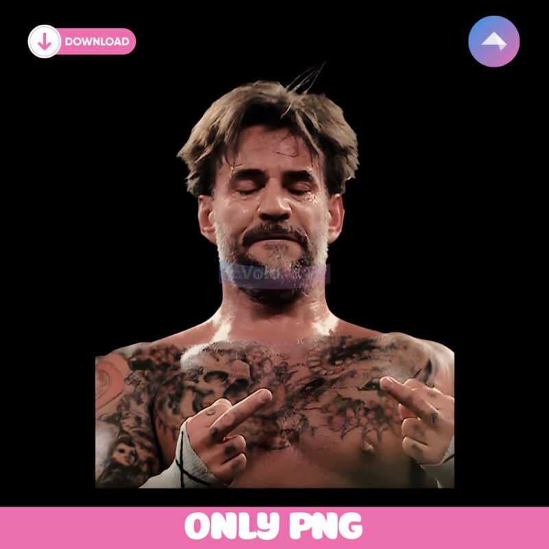 Cm Punk Wrestling Attitude Vintage Middle Finger PNG