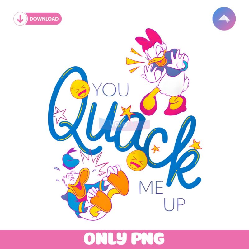 Donald And Daisy Duck You Quack Me Up Cartoon PNG