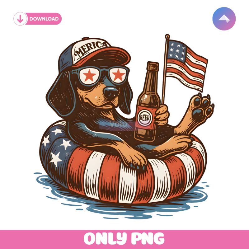 Funny 4Th Of July Dachshund Dog Patriotic PNG