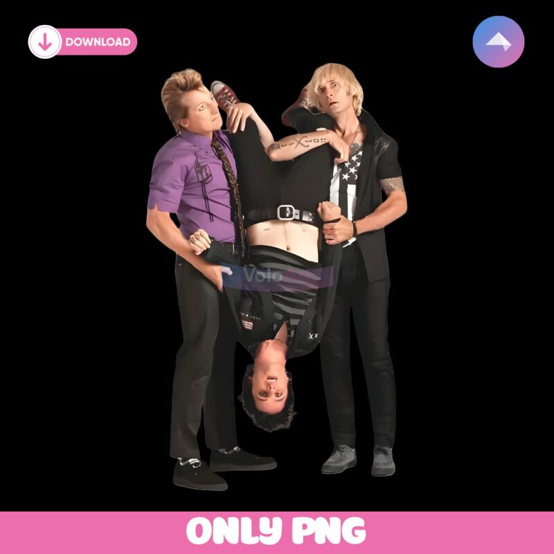 Green Day Funny Upside Down Band Pose PNG