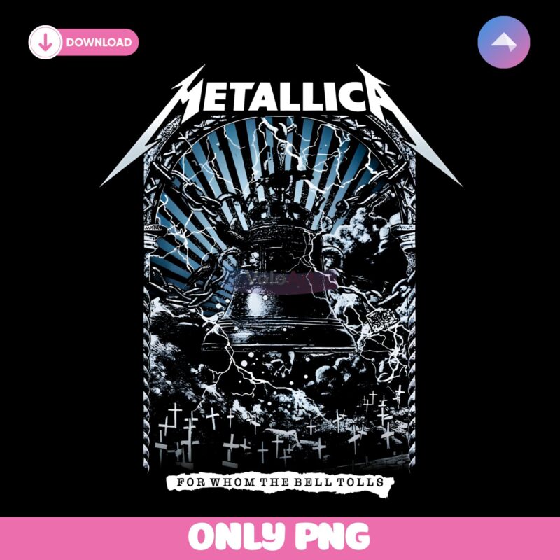 Metallica For Whom The Bell Tolls Graveyard Bell Storm Art PNG